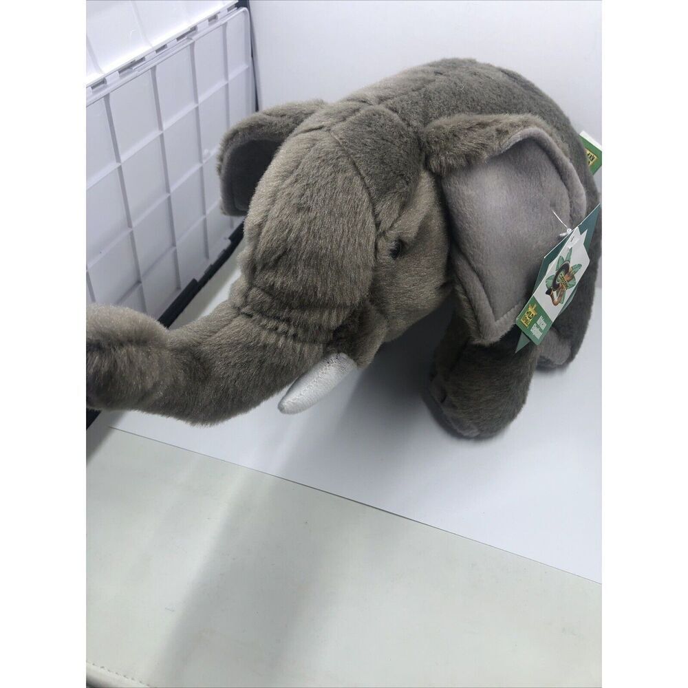 Wild Republic Plush African Elephant Toy  14.5" Realistic Stuffed Animal Plush